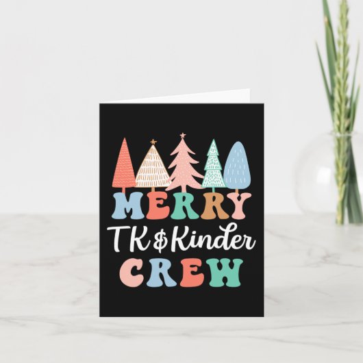 Prettige TK en Kinder Crew kleuterlehrer Kerstmis Kaart (Voorkant)