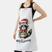 Prettige Trashmas Grappige Wasbeer Kerstvakantie  Schort (Insitu)
