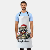 Prettige Trashmas Grappige Wasbeer Kerstvakantie  Schort (Gedragen)