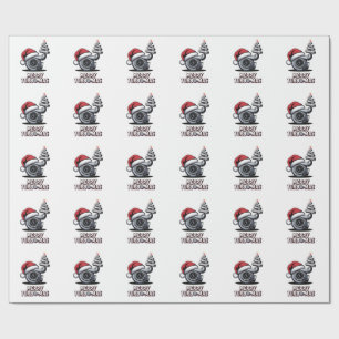Prettige Turbomas Turbo monteur Kerstman Kerstmis Cadeaupapier