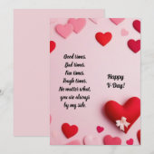 Prettige V-dag Feestdagenkaart (Voorkant / Achterkant)