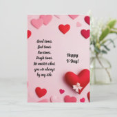 Prettige V-dag Feestdagenkaart (Staand voorkant)