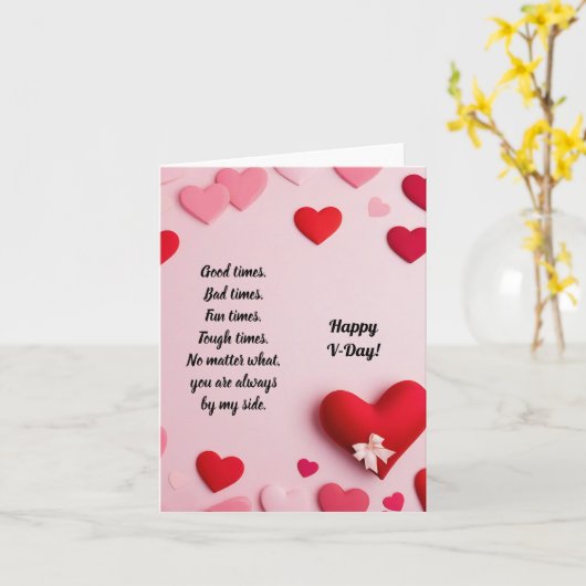 Prettige V-dag Kaart (Gele Bloem)