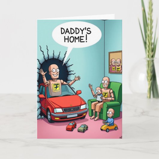 Prettige Vaderdag Auto Kaart (Voorkant)