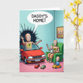 Prettige Vaderdag Auto Kaart (Gele Bloem)