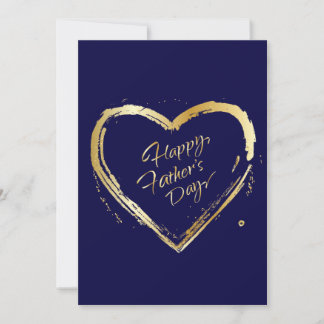 Prettige Vaderdag! Elegante Gouden Calligrafie Nav Feestdagenkaart