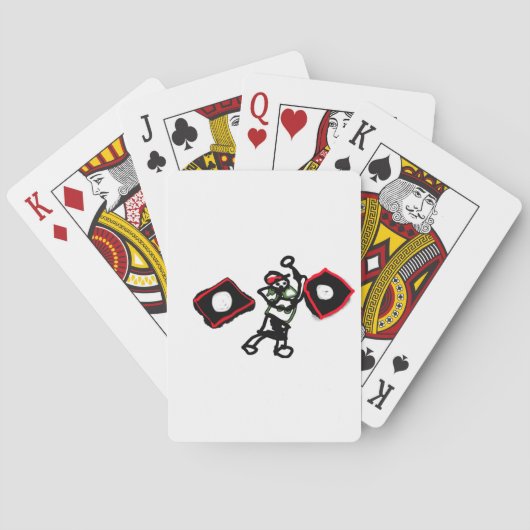 Prettige Vaderdag golfers  Pokerkaarten (Achterkant)