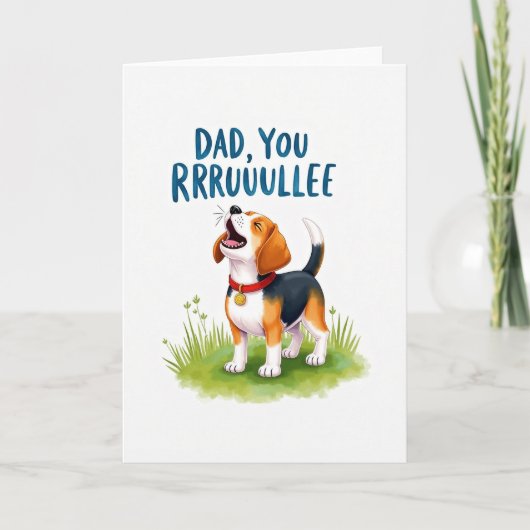 Prettige Vaderdag Puppy Kaart (Voorkant)
