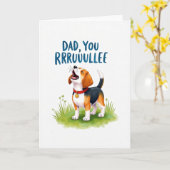 Prettige Vaderdag Puppy Kaart (Gele Bloem)