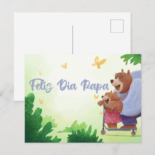 Prettige Vaderdag - Spaanse Vaderdag Briefkaart (Voorkant / Achterkant)