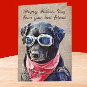 Prettige Vaderdag van Cool Dude Black Lab hond Kaart