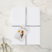 Prettige vakantie aangepaste Anna's kolibrie cadea Cadeaulabel (Met Touw)