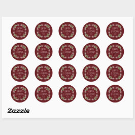 Prettige vakantie waterverf krans sticker