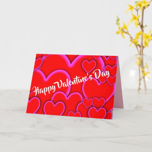 Prettige Valentijn aan mijn lieve schat Hartjes Ro Kaart (Gele Bloem)