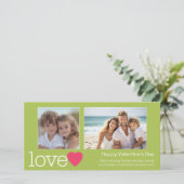 Prettige Valentijnsdag - 2 foto's - horizontaal Feestdagenkaart (Staand voorkant)