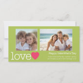 Prettige Valentijnsdag - 2 foto's - horizontaal Feestdagenkaart (Voorkant)