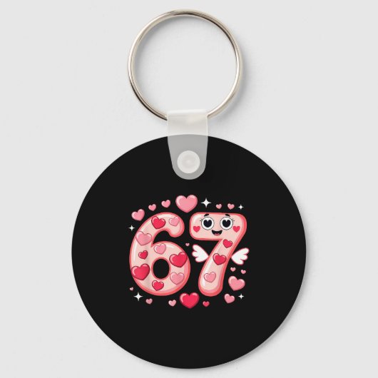 Prettige Valentijnsdag 67 Meme Harten Coquette Str Sleutelhanger (Voorkant)