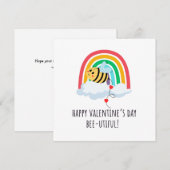 Prettige Valentijnsdag Bee-utiful Vlakke kaart (Voorkant / Achterkant)