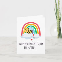 Prettige Valentijnsdag Bij-achtige Valentijnskaart