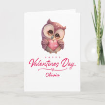 Prettige Valentijnsdag Cute Uil