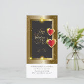 Prettige Valentijnsdag Elegant Klassiek Moois Feestdagenkaart (Staand voorkant)