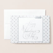 Prettige Valentijnsdag Elegant Modern Mooi Folie Kaarten (Voorkant met envelop)