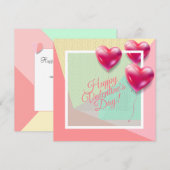 Prettige Valentijnsdag Elegante Groet Feestdagenkaart (Voorkant / Achterkant)