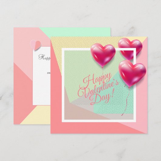 Prettige Valentijnsdag Elegante Groet Feestdagenkaart (Voorkant / Achterkant)