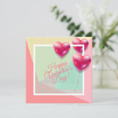 Prettige Valentijnsdag Elegante Groet Feestdagenkaart (Staand voorkant)