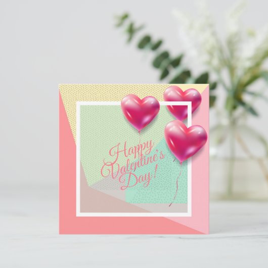 Prettige Valentijnsdag Elegante Groet Feestdagenkaart (Staand voorkant)