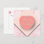 Prettige Valentijnsdag Elegante Groet Feestdagenkaart (Voorkant / Achterkant)