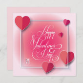 Prettige Valentijnsdag Elegante Groet Feestdagenkaart (Voorkant / Achterkant)