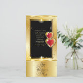 Prettige Valentijnsdag Elegante Klassieker Feestdagenkaart (Staand voorkant)