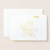 Prettige Valentijnsdag Elegante klassieker Folie Kaarten (Voorkant met envelop)