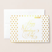 Prettige Valentijnsdag Elegante klassieker Folie Kaarten (Voorkant met envelop)