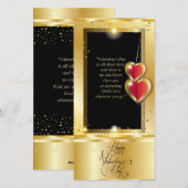 Prettige Valentijnsdag Elegante Klassieker Liefde Feestdagenkaart (Voorkant / Achterkant)