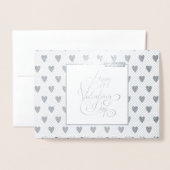 Prettige Valentijnsdag Elegante Luxe Modern Folie Kaarten (Voorkant met envelop)