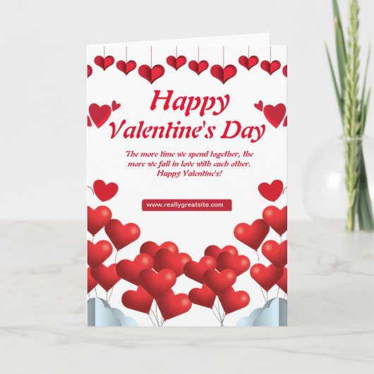 Prettige Valentijnsdag Feestdagen Kaart (Voorkant)