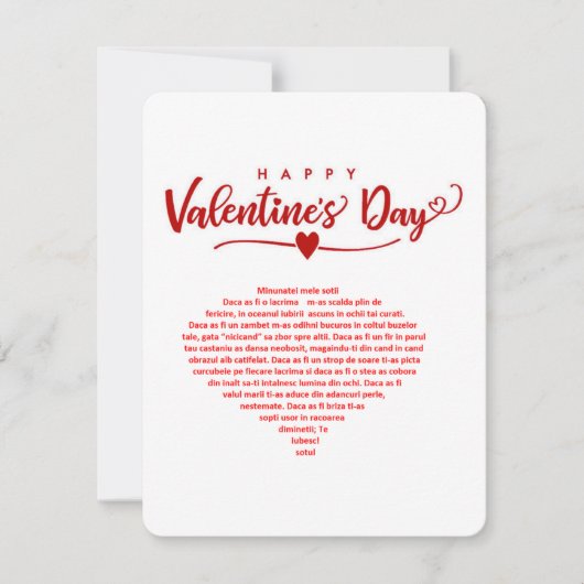 Prettige Valentijnsdag Feestdagenkaart (Voorkant)