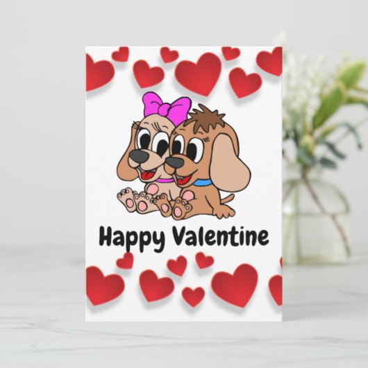 Prettige Valentijnsdag Feestdagenkaart (Staand voorkant)