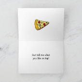 Prettige Valentijnsdag Flirterige Pizzagrappen Kaart (Binnen)