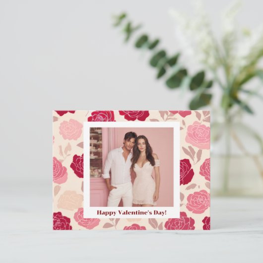 Prettige Valentijnsdag – Foto & Tekst Kaart (Staand voorkant)