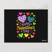 Prettige Valentijnsdag - Hartjes Liefde Briefkaart (Achterkant)