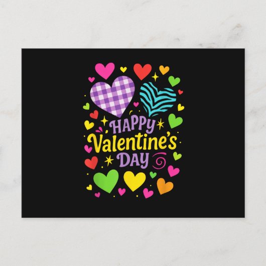 Prettige Valentijnsdag - Hartjes Liefde Briefkaart (Voorkant)