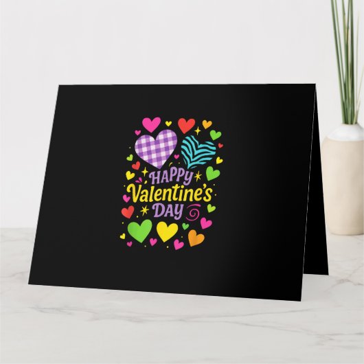 Prettige Valentijnsdag - Hartjes Liefde Kaart (Voorkant)