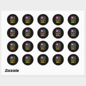 Prettige Valentijnsdag - Hartjes Liefde Ronde Sticker (Vel)