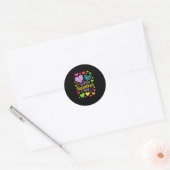 Prettige Valentijnsdag - Hartjes Liefde Ronde Sticker (Envelop)