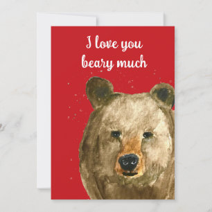 Prettige Valentijnsdag, ik hou beary veel van je Feestdagenkaart