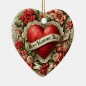 Prettige Valentijnsdag Keramisch Ornament (Rechts)