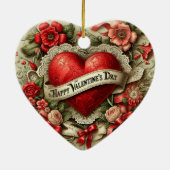 Prettige Valentijnsdag Keramisch Ornament (Achterkant)